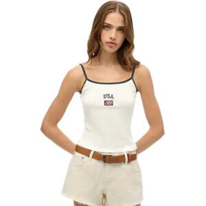 Superdry Athletic Essential Cami Sleeveless T-shirt Off White XL Women Superdry Athletic Essential Cami Sleeveless T-shirt Off White XL Women