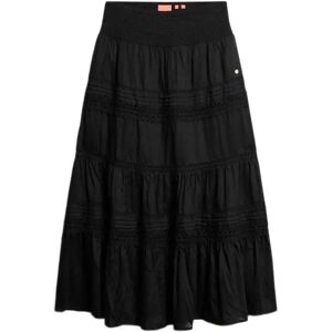 Superdry Ibiza Lace Mix Long Skirt Black M Women Superdry Ibiza Lace Mix Long Skirt Black M Women