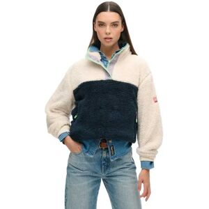 Superdry Super Soft Mash Up Henley Sweatshirt Rice White 2XS Women Superdry Super Soft Mash Up Henley Sweatshirt Rice White 2XS Women