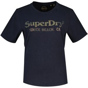 Superdry Venue Metallic Relaxed Short Sleeve T-shirt Eclipse Navy XS Women Superdry Venue Metallic Relaxed Short Sleeve T-shirt Eclipse Navy XS Women