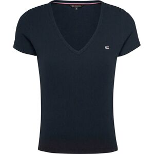 Tommy Jeans Slim Essential Rib Short Sleeve T-shirt Dark Night Navy XS Women Tommy Jeans Slim Essential Rib Short Sleeve T-shirt Dark Night Navy XS Women