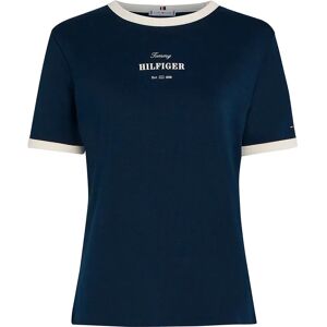 Tommy Hilfiger Monotype Stripe Regular Fit Short Sleeve T-shirt Dark Night Navy XS Women Tommy Hilfiger Monotype Stripe Regular Fit Short Sleeve T-shirt Dark Night Navy XS Women