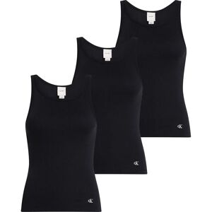 Calvin Klein Lv00qs7493 Sleeveless T-shirt 3 Units Black / Black / Black XS Women Calvin Klein Lv00qs7493 Sleeveless T-shirt 3 Units Black / Black / Black XS Women