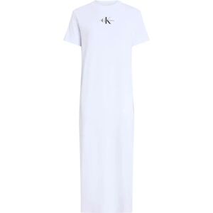 Calvin Klein Jeans Monologo Short Sleeve Long Dress Brilliant White M Women Calvin Klein Jeans Monologo Short Sleeve Long Dress Brilliant White M Women