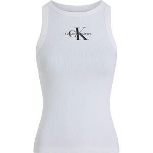 Calvin Klein Jeans Monologo Sleeveless T-shirt Brilliant White M Women Calvin Klein Jeans Monologo Sleeveless T-shirt Brilliant White M Women