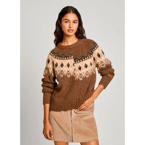 Pepe Jeans Holly Sweater Earth Brown XS Women Pepe Jeans Holly Sweater Earth Brown XS Women
