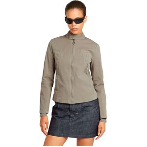 G-star Biker Leather Jacket Vintage Khaki L Women G-star Biker Leather Jacket Vintage Khaki L Women