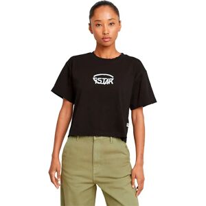 G-star Cropped Logo Relaxed Short Sleeve T-shirt Dark Black S Women G-star Cropped Logo Relaxed Short Sleeve T-shirt Dark Black S Women
