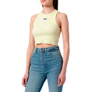 Hugo Boss Blue Easy 10257055 Sleeveless T-shirt Light / Pastel Yellow M Women Hugo Boss Blue Easy 10257055 Sleeveless T-shirt Light / Pastel Yellow M Women