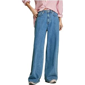 Pepe Jeans Wide Leg High Waist Jeans Denim / Medium Blue Stripe 30 Women Pepe Jeans Wide Leg High Waist Jeans Denim / Medium Blue Stripe 30 Women