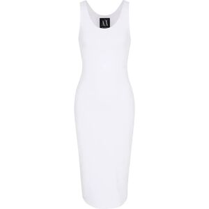Armani Exchange Xw000820_af13729 Sleeveless Midi Dress Optic White M Women Armani Exchange Xw000820_af13729 Sleeveless Midi Dress Optic White M Women