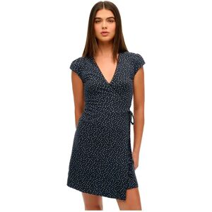 Superdry Athletic Essential Wrap Dress Navy Petal Dp XS Women Superdry Athletic Essential Wrap Dress Navy Petal Dp XS Women