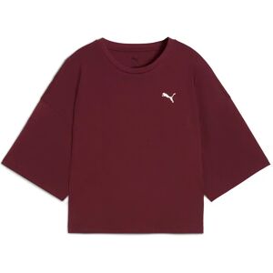 Puma Select Wardrobe Ess Cropped Oversized Short Sleeve T-shirt Ruby Shimmer M Women Puma Select Wardrobe Ess Cropped Oversized Short Sleeve T-shirt Ruby Shimmer M Women