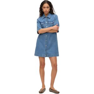Vero Moda Fenja Short Sleeve Short Dress Medium Blue Denim XS Women Vero Moda Fenja Short Sleeve Short Dress Medium Blue Denim XS Women