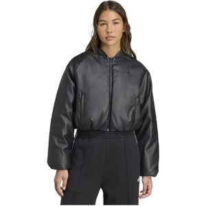 adidas Originals Pleather Bomber Synthetic Down Bomber Jacket Black XS Women adidas Originals Pleather Bomber Synthetic Down Bomber Jacket Black XS Women