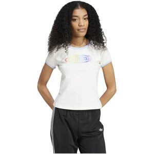 adidas Originals X Jeremy Scott Pride Graphic Slim Short Sleeve T-shirt Cloud White XL Women adidas Originals X Jeremy Scott Pride Graphic Slim Short Sleeve T-shirt Cloud White XL Women