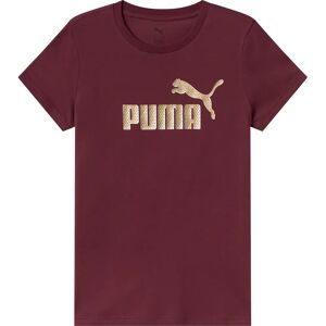 Puma Essential + Textured Foil Big Logo Short Sleeve T-shirt Ruby Shimmer XS Women Puma Essential + Textured Foil Big Logo Short Sleeve T-shirt Ruby Shimmer XS Women