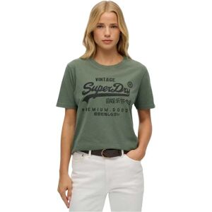 Superdry Embellished Vl Relaxed Fit Short Sleeve T-shirt Thyme Green 2XS Women Superdry Embellished Vl Relaxed Fit Short Sleeve T-shirt Thyme Green 2XS Women