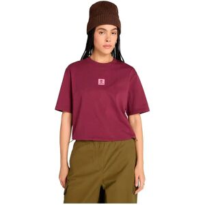 Timberland Stack Logo Short Sleeve T-shirt Burgundy XS Women Timberland Stack Logo Short Sleeve T-shirt Burgundy XS Women