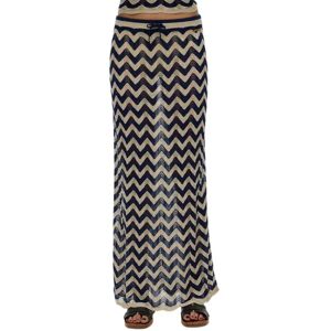 Superdry W7210382a Long Skirt Navy Gold Zigzag XS Women Superdry W7210382a Long Skirt Navy Gold Zigzag XS Women