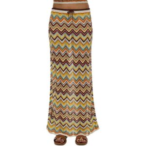 Superdry W7210382a Long Skirt Mint Zigzag Stripe M Women Superdry W7210382a Long Skirt Mint Zigzag Stripe M Women