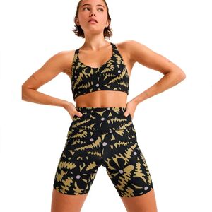 Roxy Heart Short Leggings Anthracite Big Flowers XS Women Roxy Heart Short Leggings Anthracite Big Flowers XS Women