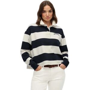 Superdry Ath Essential Stripe Long Sleeve Polo Eclipse Navy Stripe XS Women Superdry Ath Essential Stripe Long Sleeve Polo Eclipse Navy Stripe XS Women