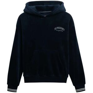 Superdry Country Club Velour Loose Fit Hoodie Rich Navy XS Women Superdry Country Club Velour Loose Fit Hoodie Rich Navy XS Women