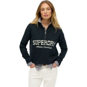 Superdry Slouchy Graphic Half Zip Sweater Eclipse Navy XS Women Superdry Slouchy Graphic Half Zip Sweater Eclipse Navy XS Women