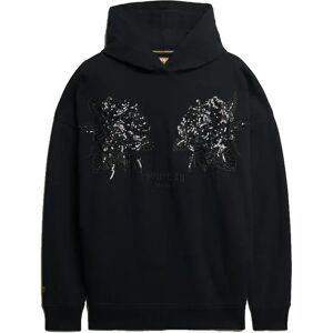 Superdry Tattoo Embellish Oversize Hoodie Black S Women Superdry Tattoo Embellish Oversize Hoodie Black S Women