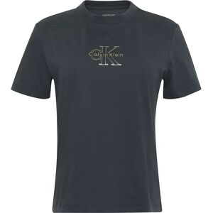 Calvin Klein Jeans Classic Foil Monologo Short Sleeve T-shirt Inkwell L Women Calvin Klein Jeans Classic Foil Monologo Short Sleeve T-shirt Inkwell L Women