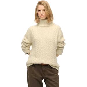 Superdry Cable High Neck Sweater Cream XL Women Superdry Cable High Neck Sweater Cream XL Women