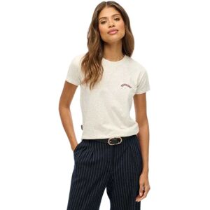 Superdry Essential Logo Fitted Ind Short Sleeve T-shirt Vintage White Marl XS Women Superdry Essential Logo Fitted Ind Short Sleeve T-shirt Vintage White Marl XS Women