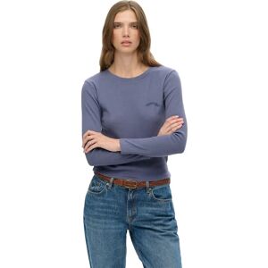 Superdry Essential Logo Gd Rib Long Sleeve T-shirt Mariner Navy S Women Superdry Essential Logo Gd Rib Long Sleeve T-shirt Mariner Navy S Women