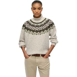 Superdry Fairisle High Neck Sweater Off White Multi L Women Superdry Fairisle High Neck Sweater Off White Multi L Women