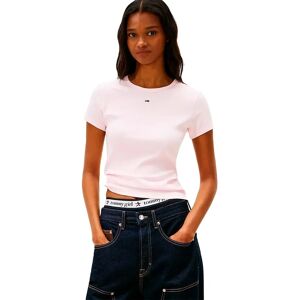 Tommy Jeans Slim Essential Ext Short Sleeve T-shirt Light Pink XS Women Tommy Jeans Slim Essential Ext Short Sleeve T-shirt Light Pink XS Women