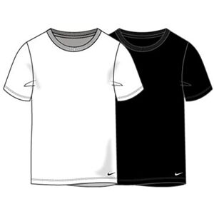 Nike Kids 9n0968 Short Sleeve Base Layer 2 Units Black / White 8-11 Years Boys