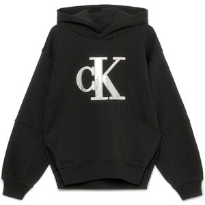 Calvin Klein Jeans Metallic Satin Monogram Hoodie Black 8 Years Girls