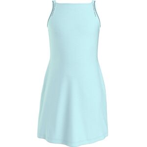 Calvin Klein Jeans Logo Tape Strap Punto Sleeveless Short Dress Blue Tint 16 Years Girls