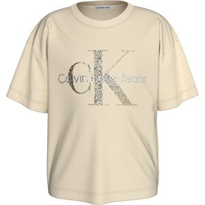 Calvin Klein Jeans Glitter Monogram Boxy Short Sleeve T-shirt Afterglow 14 Years Girls
