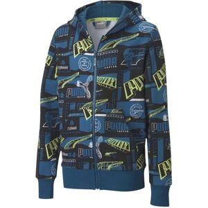 Puma Alpha All Over Print Full Zip Sweatshirt Digi / Blue 7-8 Years Boys Puma Alpha All Over Print Full Zip Sweatshirt Digi / Blue 7-8 Years Boys
