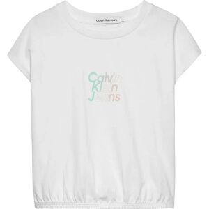 Calvin Klein Jeans Gradient Flock Bxy Short Sleeve T-shirt Bright White 14 Years Girls Calvin Klein Jeans Gradient Flock Bxy Short Sleeve T-shirt Bright White 14 Years Girls