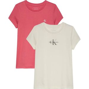 Calvin Klein Jeans Slim Monologo Short Sleeve T-shirt 2 Units Tofu / Deep Crimson Fruit 10 Years Girls Calvin Klein Jeans Slim Monologo Short Sleeve T-shirt 2 Units Tofu / Deep Crimson Fruit 10 Years Girls