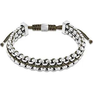 Calvin Klein 35100039 Bracelet Silver / Green One Size Men Calvin Klein 35100039 Bracelet Silver / Green One Size Men