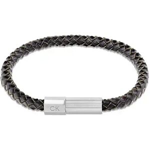 Calvin Klein 35100047 Bracelet Dark Brown / Silver One Size Men Calvin Klein 35100047 Bracelet Dark Brown / Silver One Size Men