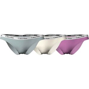 Calvin Klein Underwear Bikini Panties 3 Units Silver / Vanilla / Iris XS Women