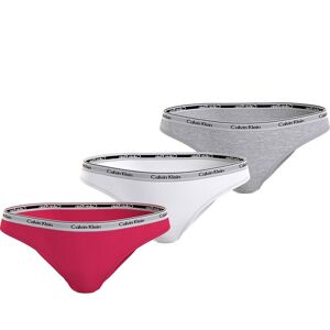 Calvin Klein Underwear 000qd5207e Panties 3 Units Azalea / White / Grey Heather XS Women