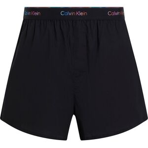 Calvin Klein Logo Poplin Pride Pyjama Shorts Black S Women