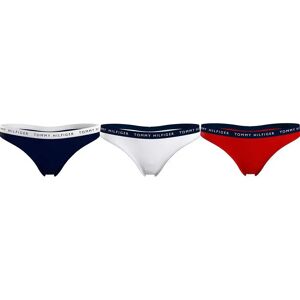 Tommy Hilfiger Cotton Thong 3 Units White / Black M Women Tommy Hilfiger Cotton Thong 3 Units White / Black M Women
