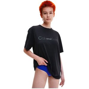 Calvin Klein Underwear 000qs6898e Short Sleeve Pyjama T-shirt Black M Women Calvin Klein Underwear 000qs6898e Short Sleeve Pyjama T-shirt Black M Women